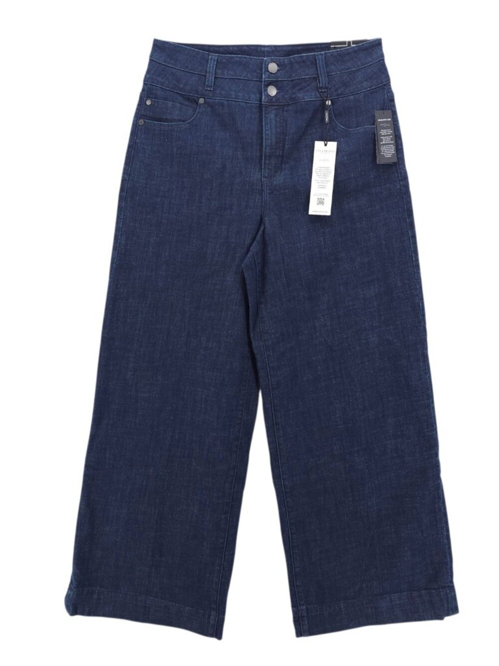 NWT LIVERPOOL Jeans The Stride Wide Leg High Waisted Stretch Indigo Rinse 12/31